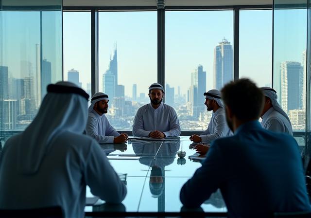 فريق عمل بحريني في مكتب عصري بالمنامة